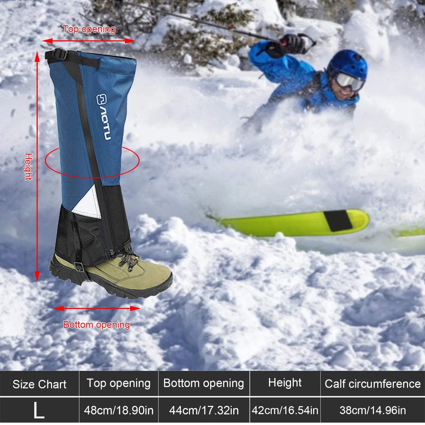 Professional Man Women Waterproof Nylon Gaiters For Hiking Walking Climbing Skiing Trekking Thin Ultralight Gaiter