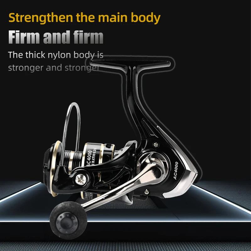 Spinning Reel Max Drag 8KG for Fishing AC3000 4000 5000 Reel Metal Spool Handle Sea Jig Carp Reel Fishing Coil Wheel