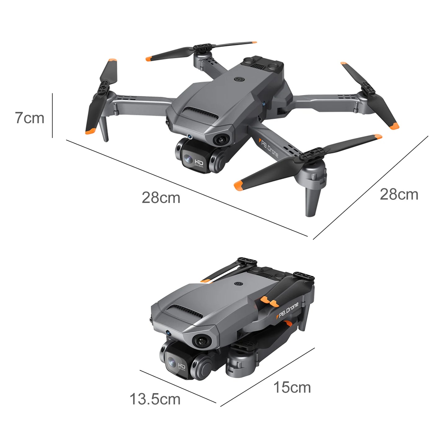 P8 RC Drone with Camera 4K Dual Camera RC Quadcopter with Function 4 Sided Obstacle Avoidance Waypoint Flight Gesture Control