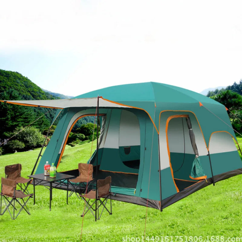 Picnic Camping Tent Waterproof Outdoor Multiple Portable Large And Medium Tent Group Camping Two Rooms One Hall Four Season Tent