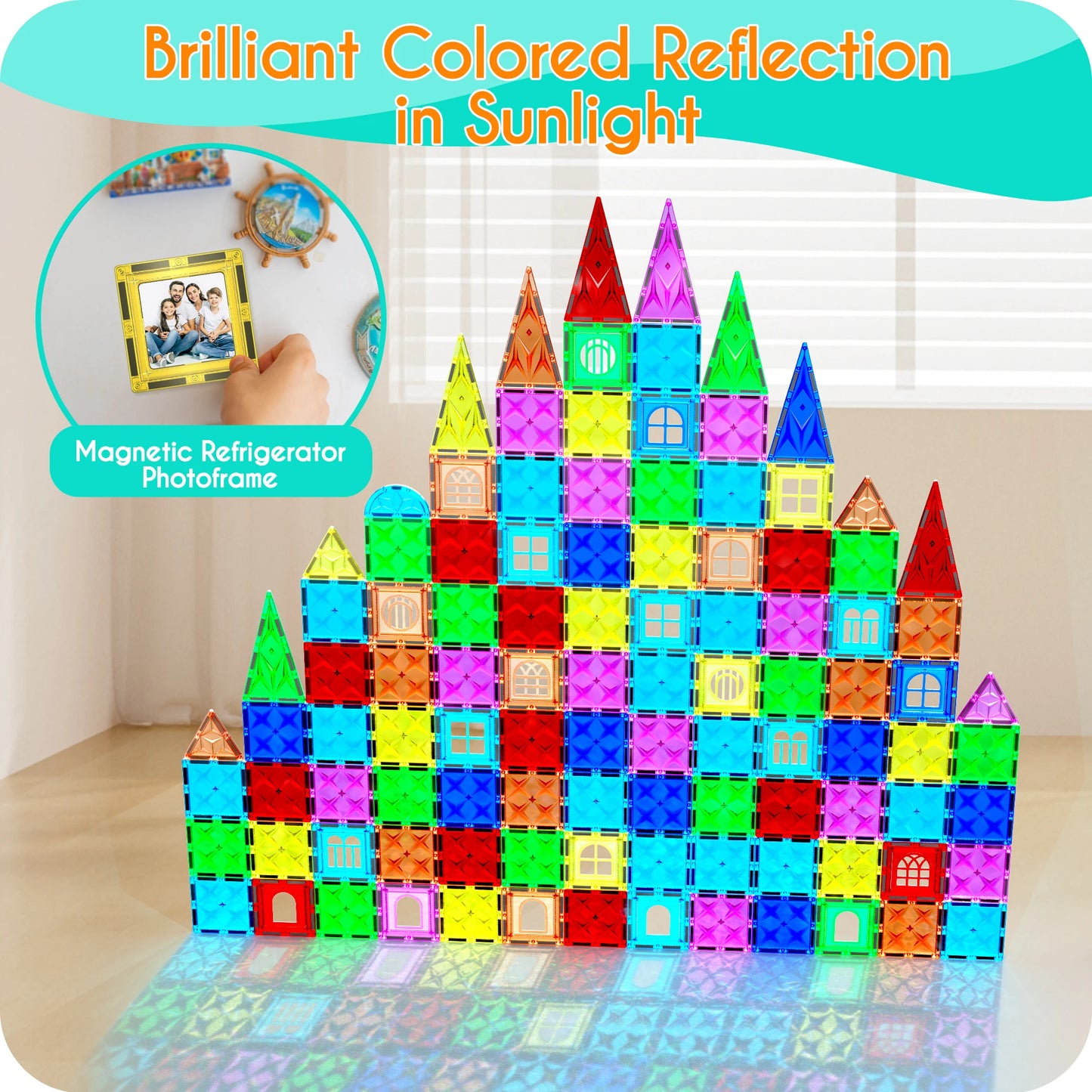 EDUCIRO Magnetic Building Blocks Construction Set Building Puzzle Tiles Educational Game Children Montessori Toys Gifts