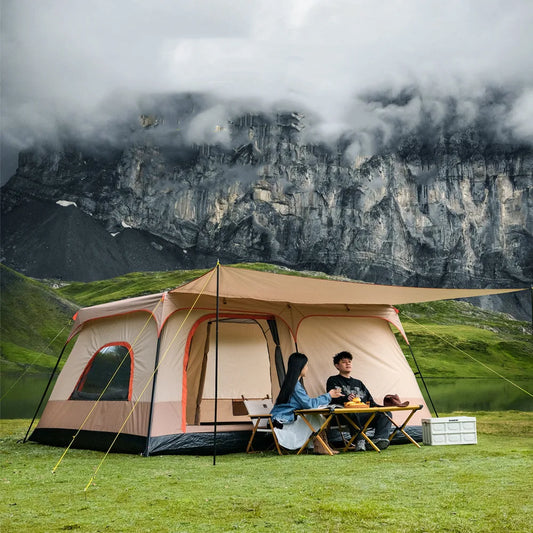 Picnic Camping Tent Waterproof Outdoor Multiple Portable Large And Medium Tent Group Camping Two Rooms One Hall Four Season Tent