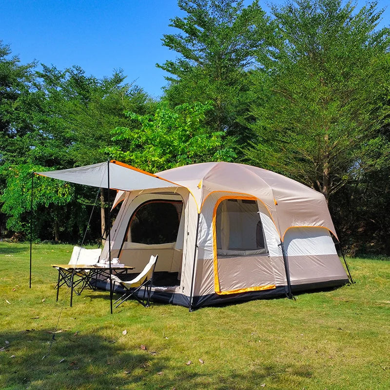 Picnic Camping Tent Waterproof Outdoor Multiple Portable Large And Medium Tent Group Camping Two Rooms One Hall Four Season Tent