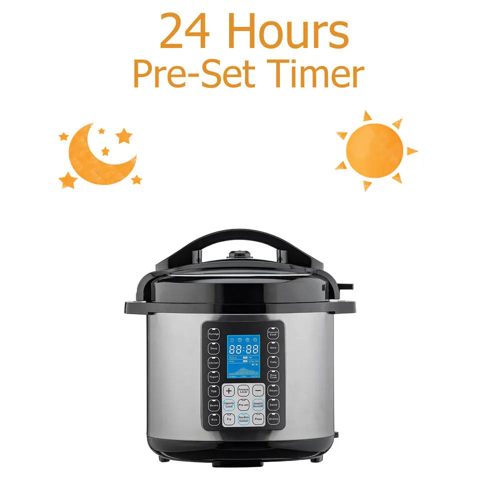 OKICOOK Nutricook National 8 Litre 1200W Instant Duo 8 In-1 Electric Pressure Cooker With Steamer Wf Factory