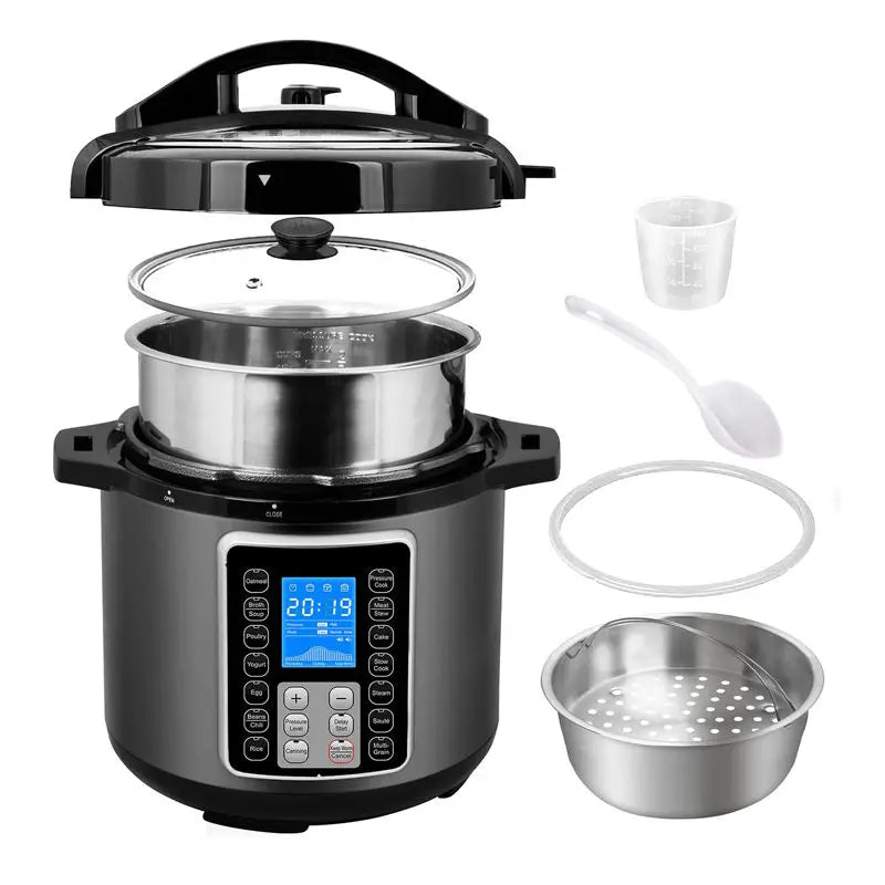 OKICOOK Nutricook National 8 Litre 1200W Instant Duo 8 In-1 Electric Pressure Cooker With Steamer Wf Factory