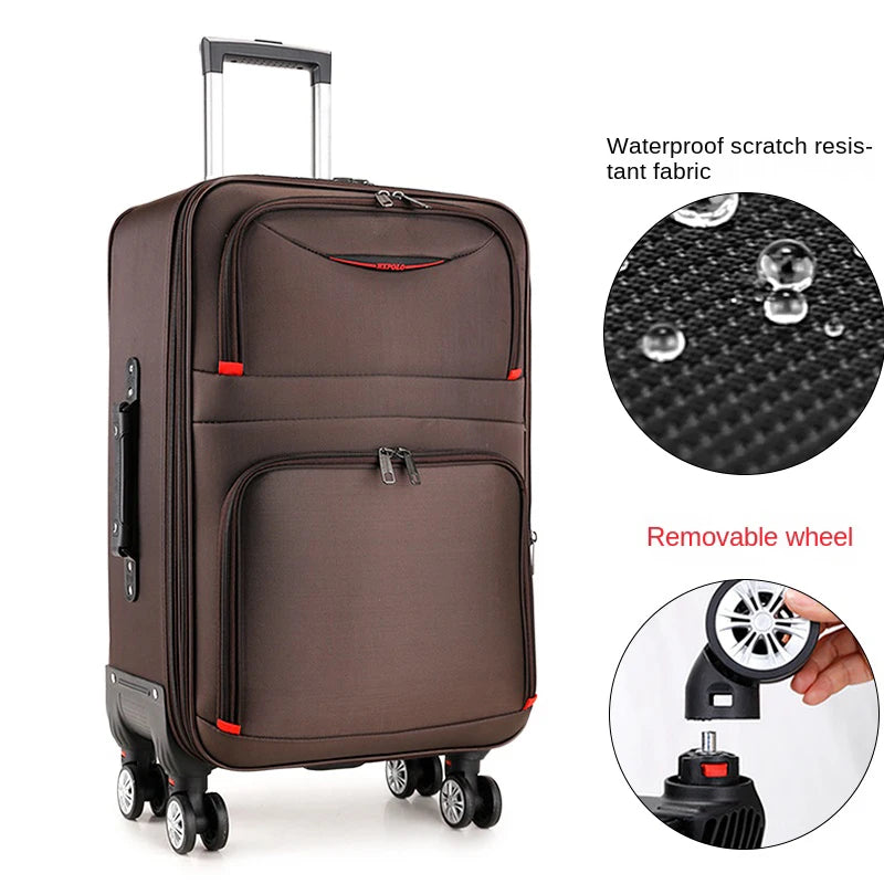Large Capacity Suitcase Waterproof Oxford Cloth Carrier-28 inch Luggage Sets Trip Trolley Case Detachable wheels 20 24 inch