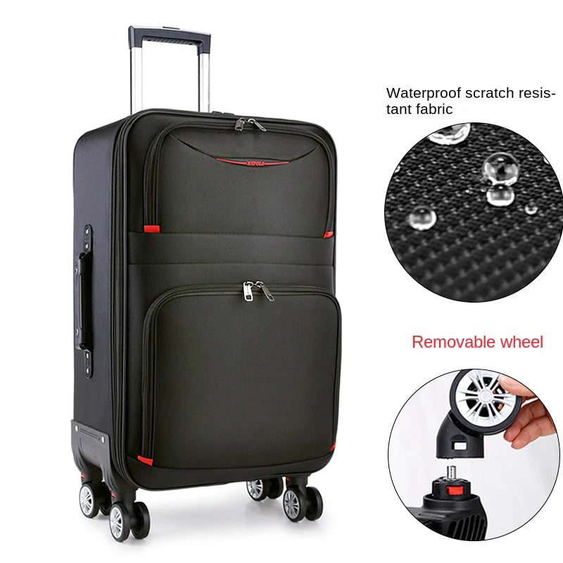 Large Capacity Suitcase Waterproof Oxford Cloth Carrier-28 inch Luggage Sets Trip Trolley Case Detachable wheels 20 24 inch