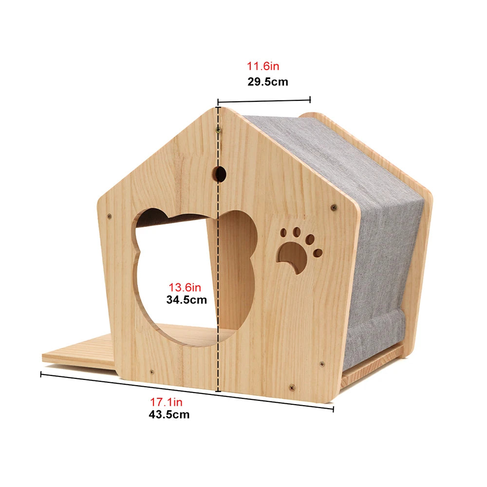 Cat Mounted Climbing Wall with Cat Hammock and Cat Climbing Ladder Cat House Cat Shelf Sisal nest for Kitten Playing and Rest