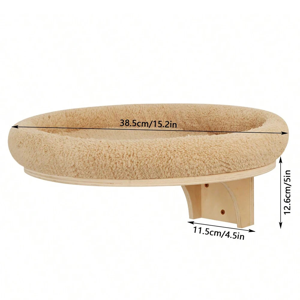 Cat Mounted Climbing Wall with Cat Hammock and Cat Climbing Ladder Cat House Cat Shelf Sisal nest for Kitten Playing and Rest